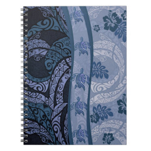 Hawaiian Blue Tapa en Honu Notitieboek
