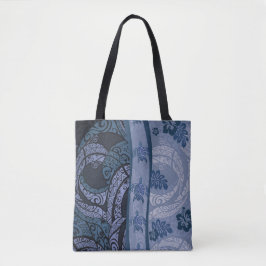 Hawaiian Blue Tapa Honu Canvas tas