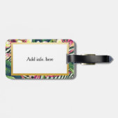Hawaiian Bold Plumeria Bright Floral gepersonalise Bagagelabel (Achterkant horizontaal)