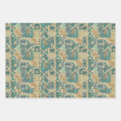 Hawaiian Botanical Blues Wrapping Paper (Voorkant 3)