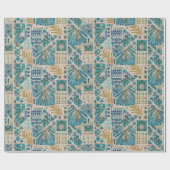 Hawaiian Botanical Blues Wrapping Paper Roll Cadeaupapier (Vlak)