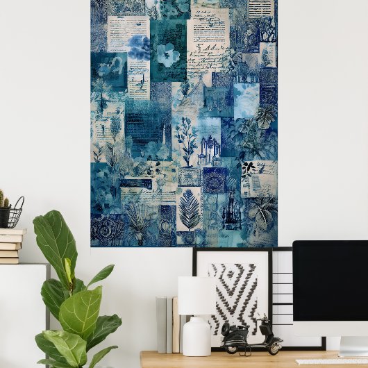 Hawaiian  Botanical Scrapbook Poster (Thuiskantoor)