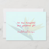 Hawaiian Bouquet Dank u voor de blanco kaarten (Achterkant)