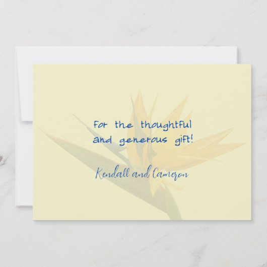 Hawaiian Bouquet Dank u voor de blanco kaarten (Achterkant)