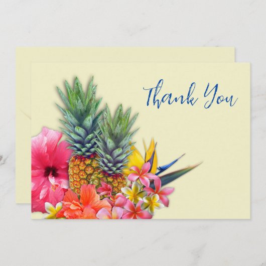 Hawaiian Bouquet Dank u voor de blanco kaarten (Voorkant / Achterkant)
