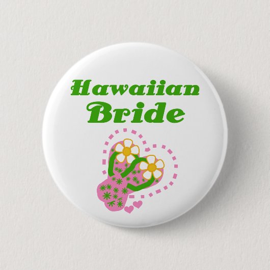 Hawaiian Bride Ronde Button 5,7 Cm (Voorkant)