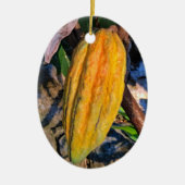 Hawaiian Cacao Pod Keramisch Ornament (Voorkant)