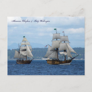 Hawaiian Chieftain & Lady Washington Briefkaart