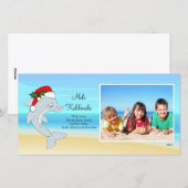 Hawaiian Christmas Dolphin Kerstkaart. Feestdagenkaart (Voorkant / Achterkant)