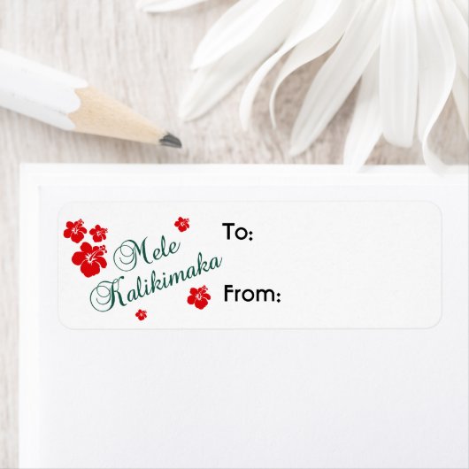 Hawaiian Christmas Gift Label (Insitu)