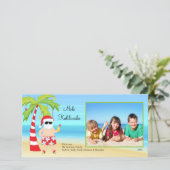 Hawaiian Christmas Kerstkaart. Feestdagenkaart (Staand voorkant)