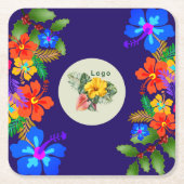 Hawaiian Christmas Logo Template Party Coaster Kartonnen Onderzetters (Voorkant)