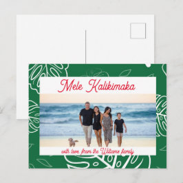 Hawaiian Christmas Mele Kalikimaka aanpasbaar Feestdagenkaart