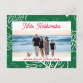 Hawaiian Christmas Mele Kalikimaka aanpasbaar Feestdagenkaart (Voorkant)