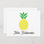 Hawaiian Christmas Mele Kalikimaka Briefkaart (Voorkant / Achterkant)