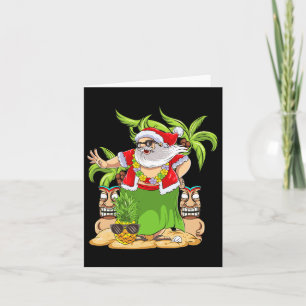 Hawaiian Christmas Mele Kalikimaka Hula Dance Sant Kaart