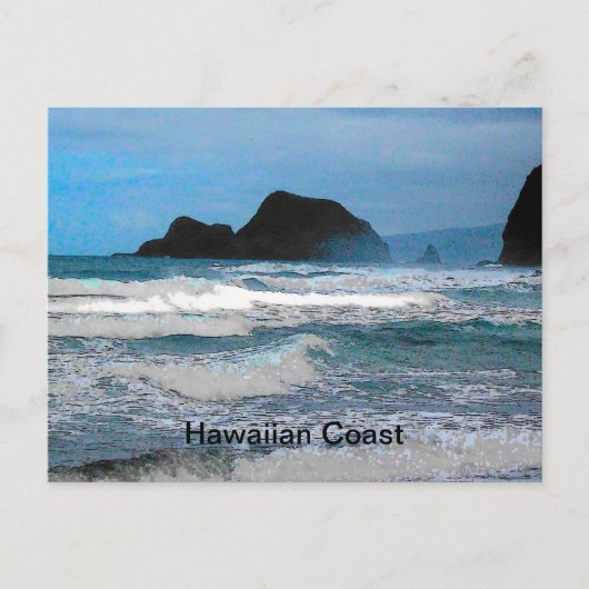 Hawaiian Coastal Island Ocean Tropical Paradise Briefkaart (Voorkant)