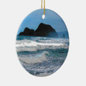 Hawaiian Coastal Island Ocean Tropical Paradise Keramisch Ornament (Rechts)