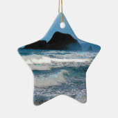 Hawaiian Coastal Island Ocean Tropical Paradise Keramisch Ornament (Rechts)