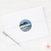 Hawaiian Coastal Island Ocean Tropical Paradise Ronde Sticker (Envelop)