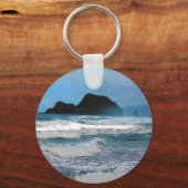 Hawaiian Coastal Island Ocean Tropical Paradise Sleutelhanger (Voorkant)