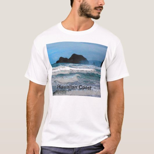Hawaiian Coastal Island Ocean Tropical Paradise T-shirt (Voorkant)