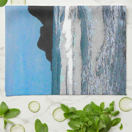 Hawaiian Coastal Island Ocean Tropical Paradise Theedoek (Gevouwen)