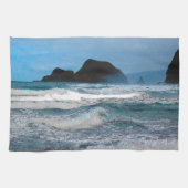 Hawaiian Coastal Island Ocean Tropical Paradise Theedoek (Horizontaal)