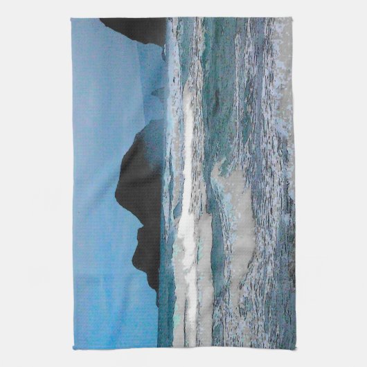 Hawaiian Coastal Island Ocean Tropical Paradise Theedoek (Verticaal)