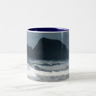 Hawaiian Coastal Island Ocean Tropical Paradise Tweekleurige Koffiemok