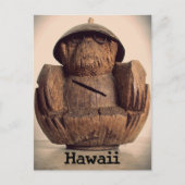 Hawaiian Coconut Monkey Bank Retro Kitsch Briefkaart (Voorkant)
