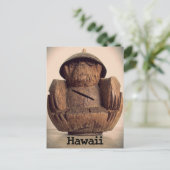 Hawaiian Coconut Monkey Bank Retro Kitsch Briefkaart (Staand voorkant)
