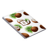 Hawaiian Coconuts Monogram Tropical Notitieboek (Rechterzijde)