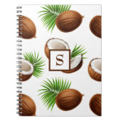 Hawaiian Coconuts Monogram Tropical Notitieboek (Voorkant)