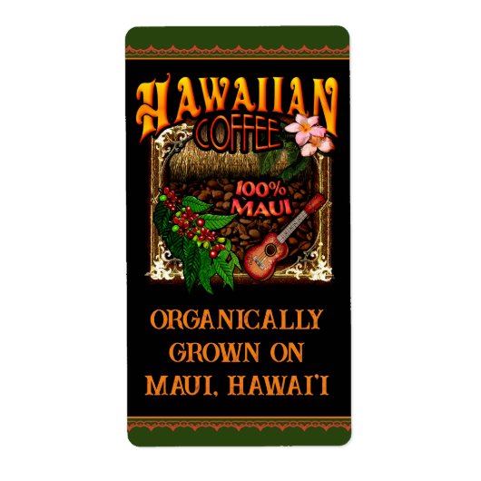 Hawaiian Coffee Maui Label (Voorkant)