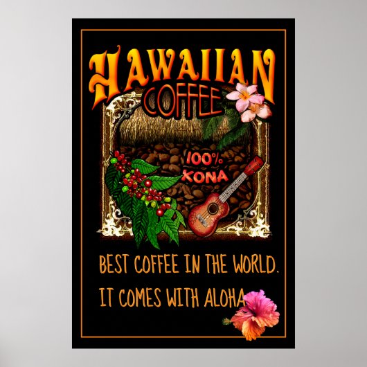 Hawaiian Coffee Poster (Voorkant)