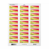 Hawaiian Colorful Hibiscus, Gold Address Label (Full Sheet)