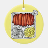 Hawaiian Cuisine Bord Lunch Rice Macaroni Salad Keramisch Ornament (Achterkant)