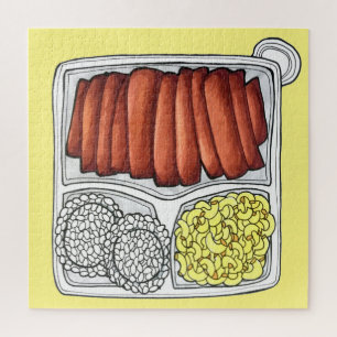 Hawaiian Cuisine Bord Lunch Rice Macaroni Salad Legpuzzel