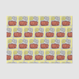 Hawaiian Cuisine Bord Lunch Rice Macaroni Salad Tissuepapier