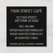 Hawaiian Cuisine Bord Lunch Rice Macaroni Salad Vierkante Visitekaartje (Achterkant)