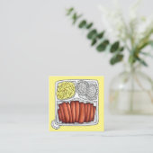 Hawaiian Cuisine Bord Lunch Rice Macaroni Salad Vierkante Visitekaartje (Staand voorkant)