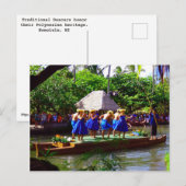 Hawaiian Dancers in Blue Briefkaart (Voorkant / Achterkant)