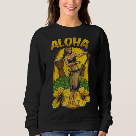 Hawaiian Dancing Girl Trui (Voorkant)