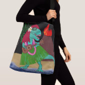 Hawaiian Dinosaur Ukulele Crossbody Tas (Dichtbij)