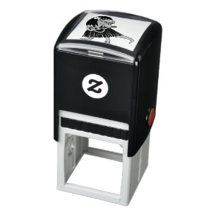 Hawaiian Dinosaur Ukulele Zelfinktende Stempel