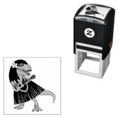 Hawaiian Dinosaur Ukulele Zelfinktende Stempel (In situ)