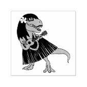 Hawaiian Dinosaur Ukulele Zelfinktende Stempel (Design)