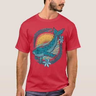  Hawaiian Diving Humpback Whale T-shirt