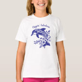 Hawaiian Dolphin Flippin' Fabulous Blue T-shirt (Voorkant)